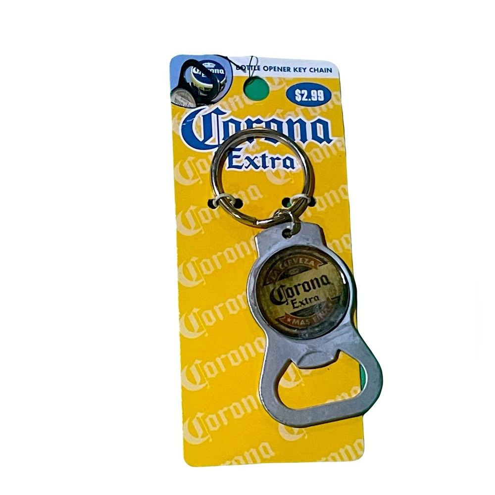 Corona Silver Key Holder with Bottle Opener